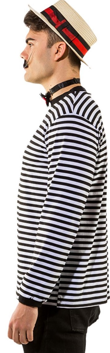 Ringelpulli schwarz-weiß  LARGE