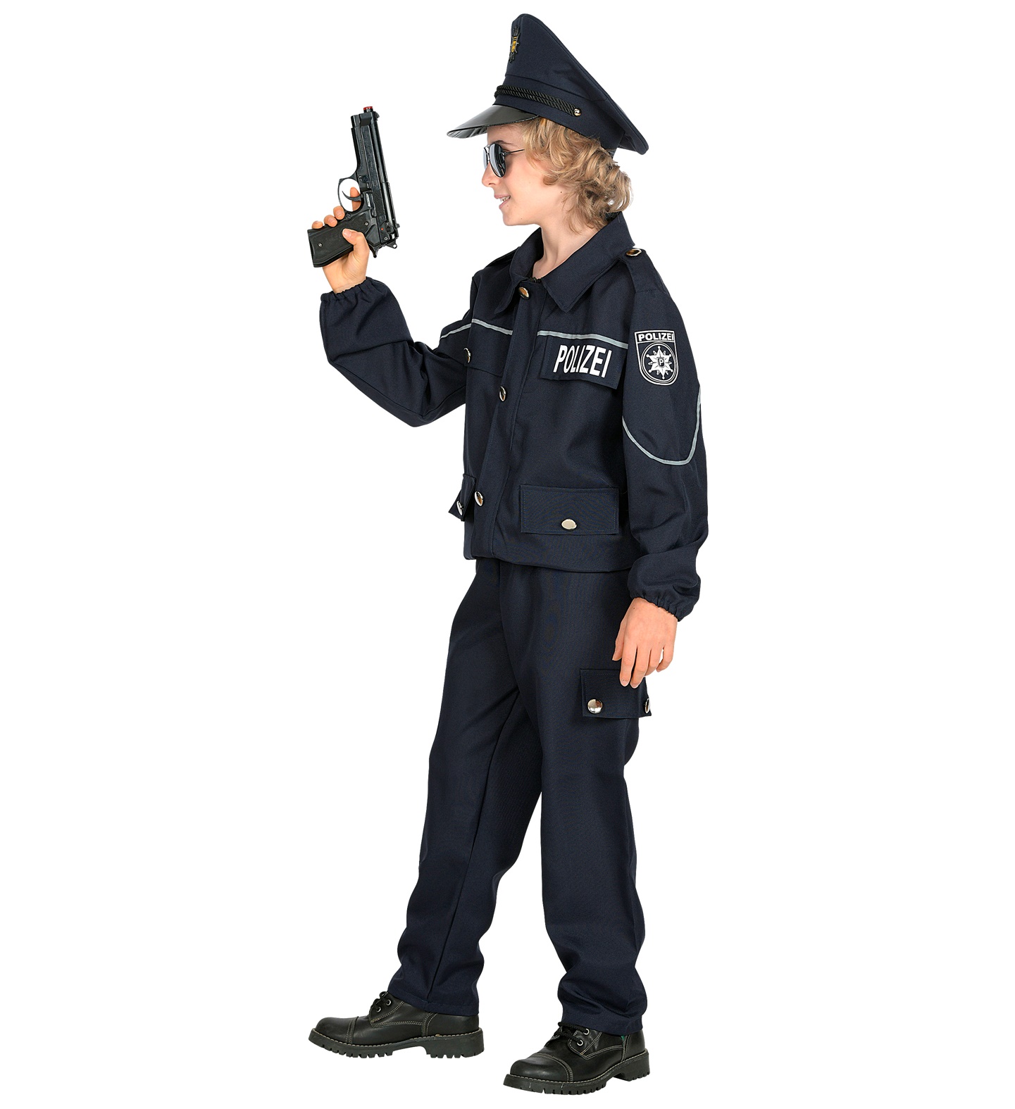 Polizei Jack, Hose und Mütze für Kinder Größe 128