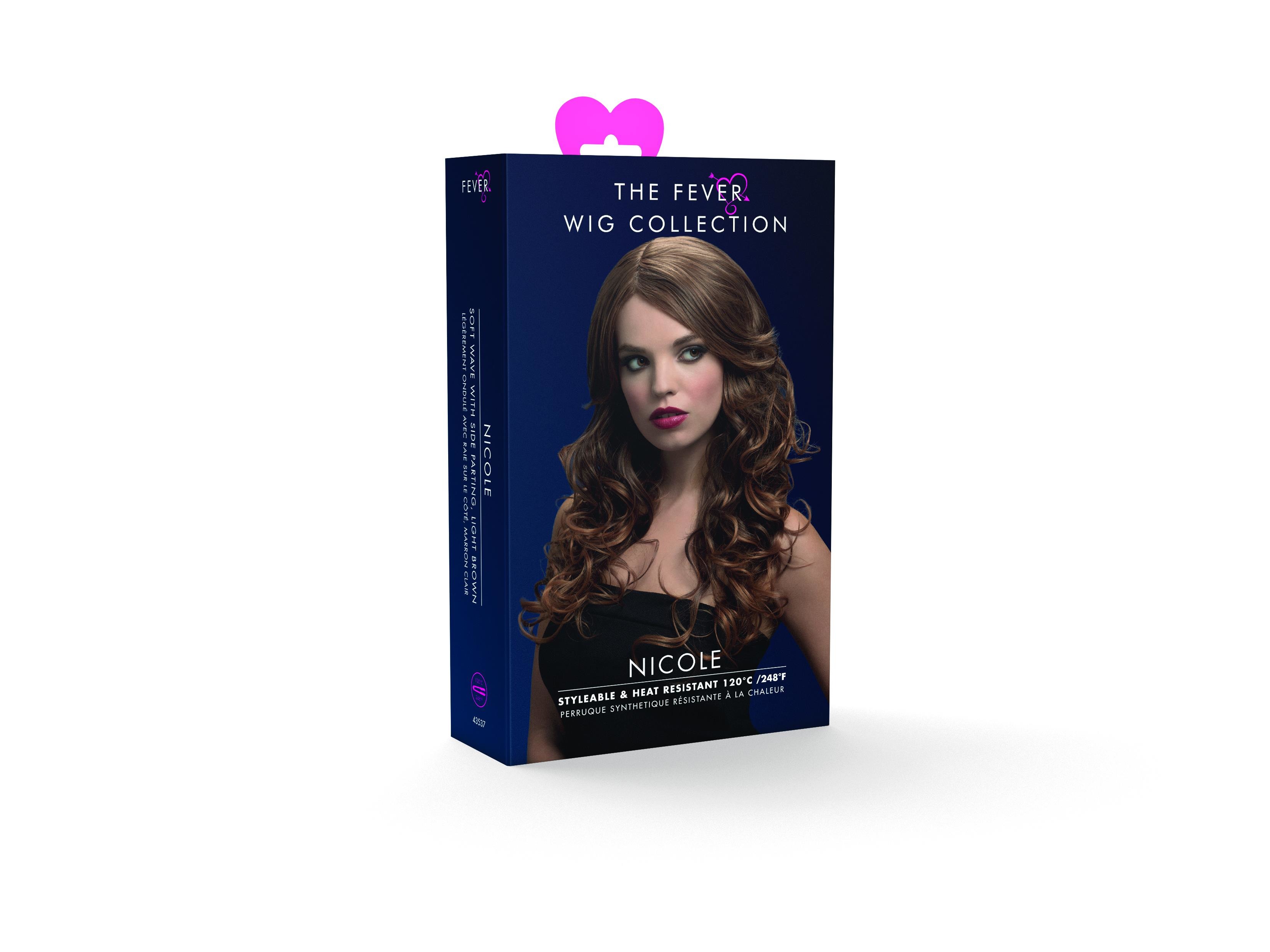 Nicole hell braune Perücke Premium Qualität