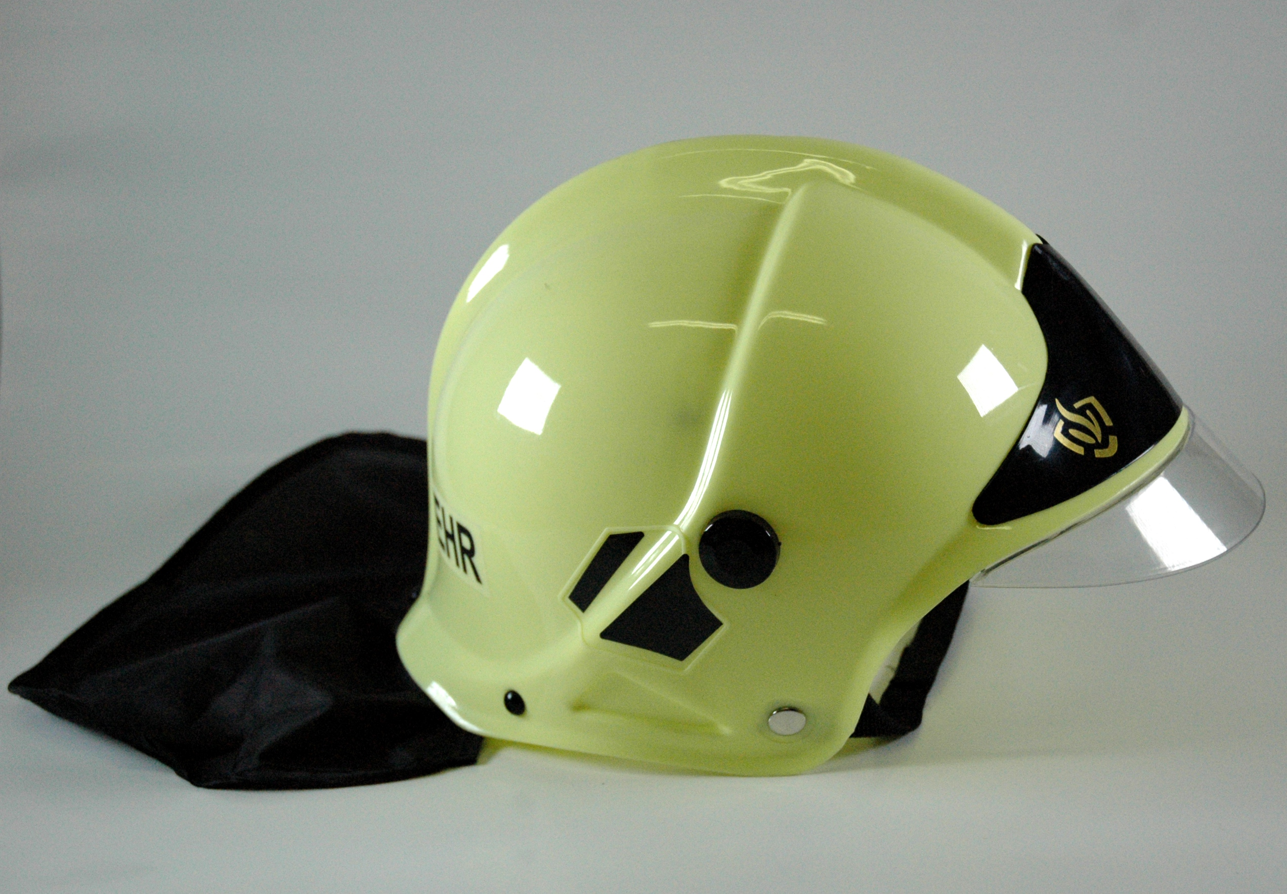 Kinder Profi Feuerwehr Helm gelb mit Schrift