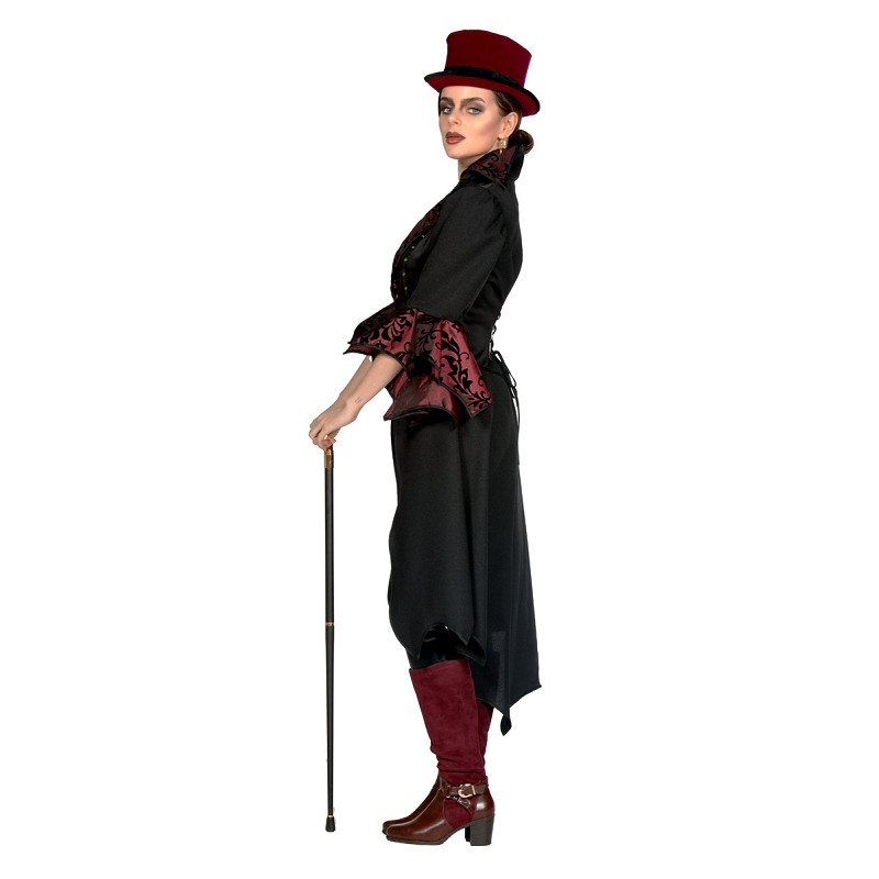 Damen Vampier Jacke 38 schw.-rot