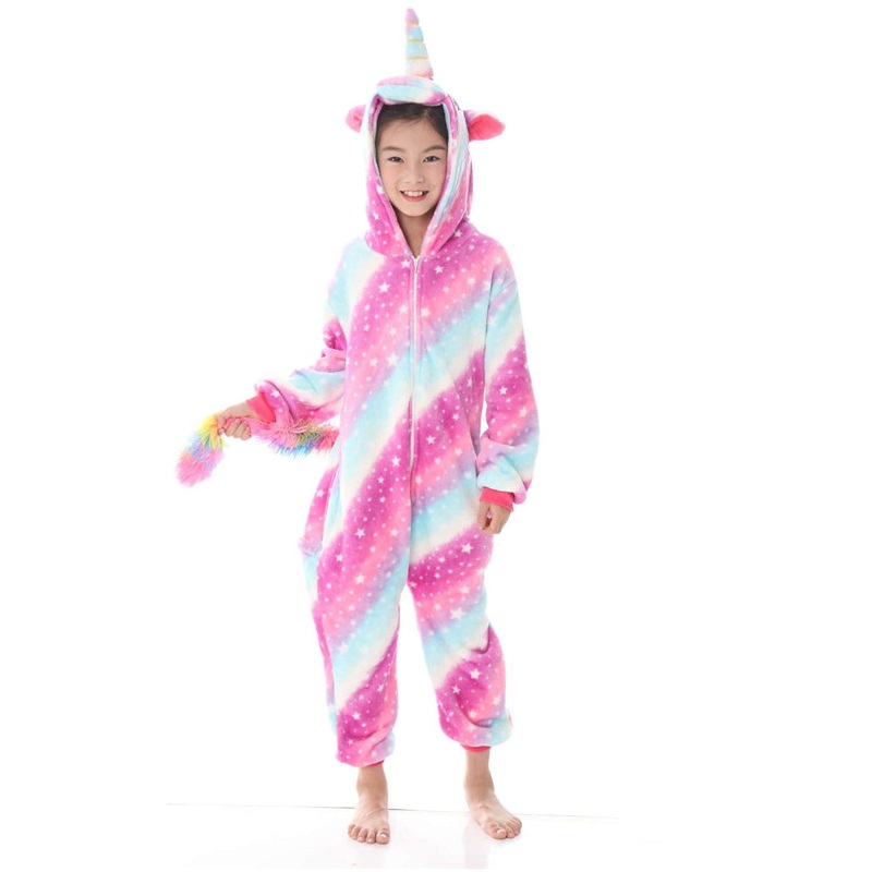 Einhorn Plüsch Overall Größe 140