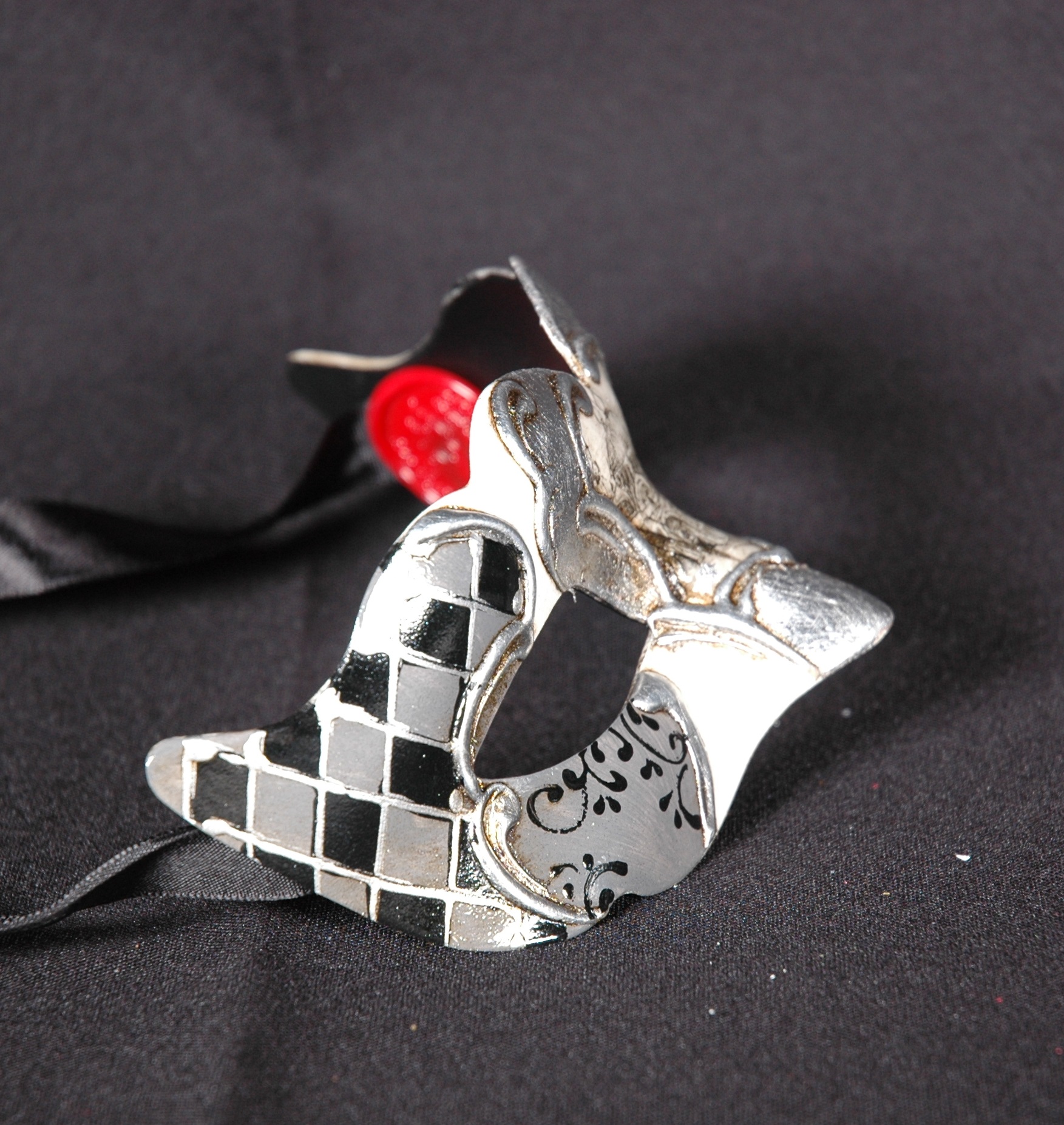 Venezianische Maske Columbine Baby VENEZIA silber