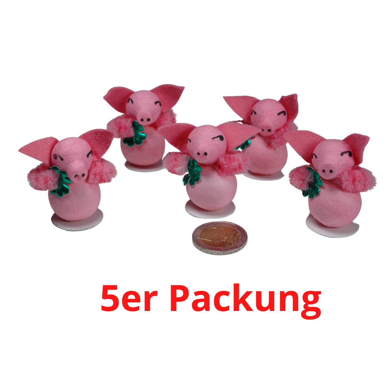 5er Glücksbringer Schweinchen ca.6,5x3cm