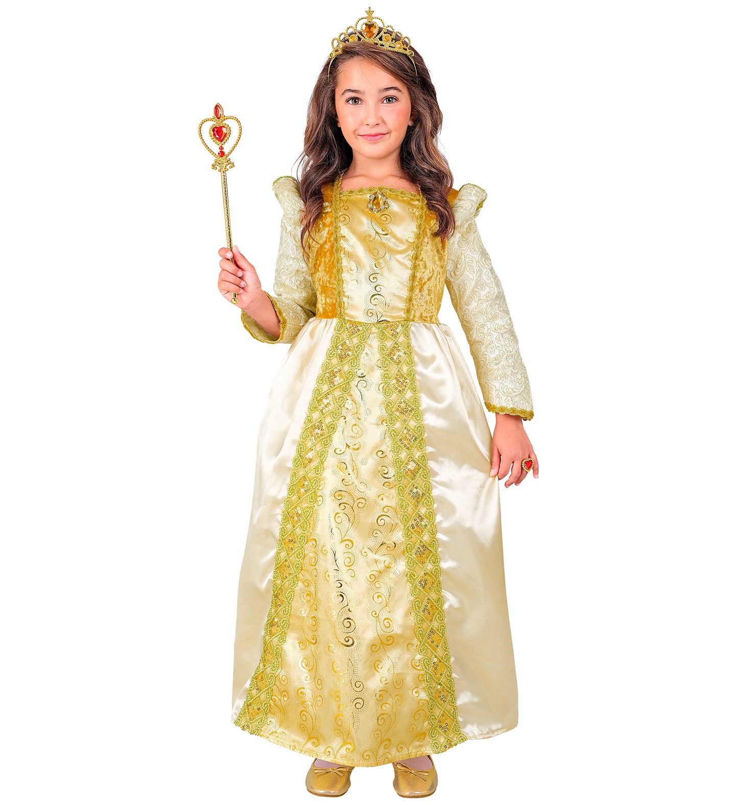 Mittelalter Prinzessin 128  beige/gold