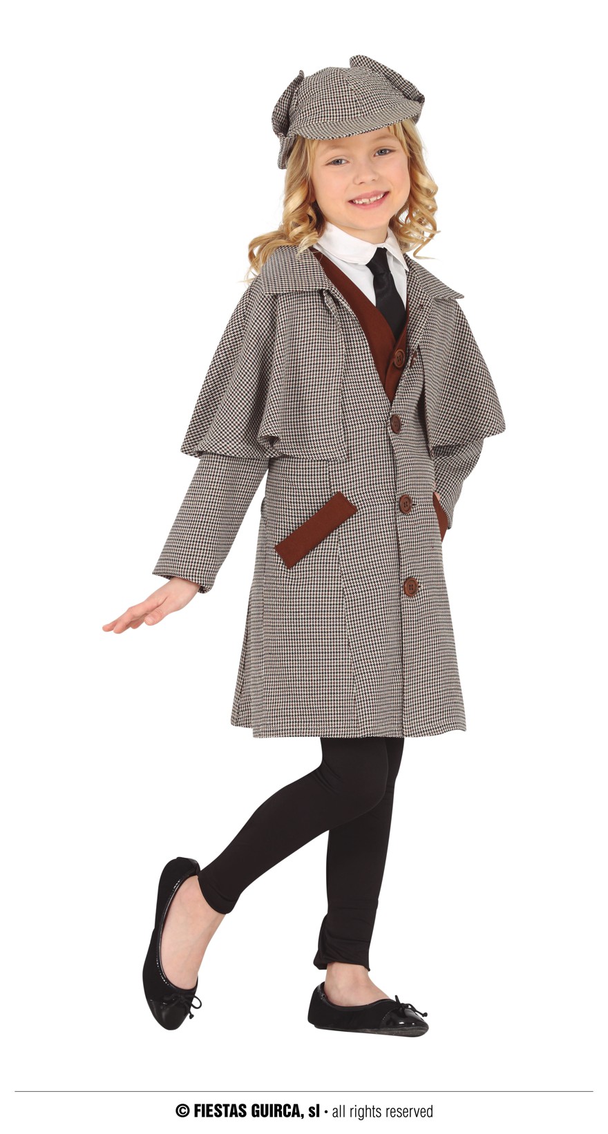 Detektiv Mantel mit Mütze 10 - 12 J