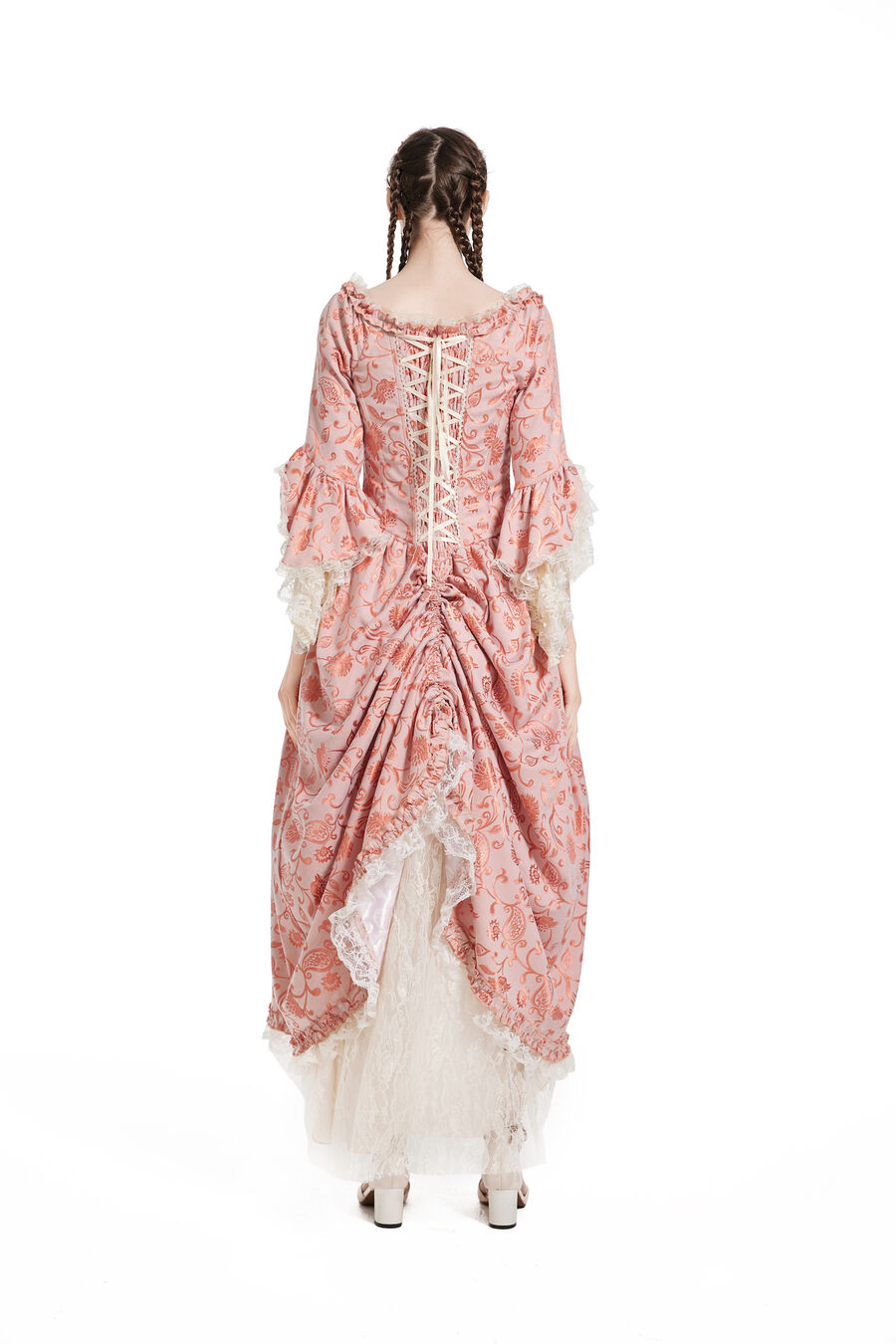 Barock Kleid 2teilig orange M  36/38