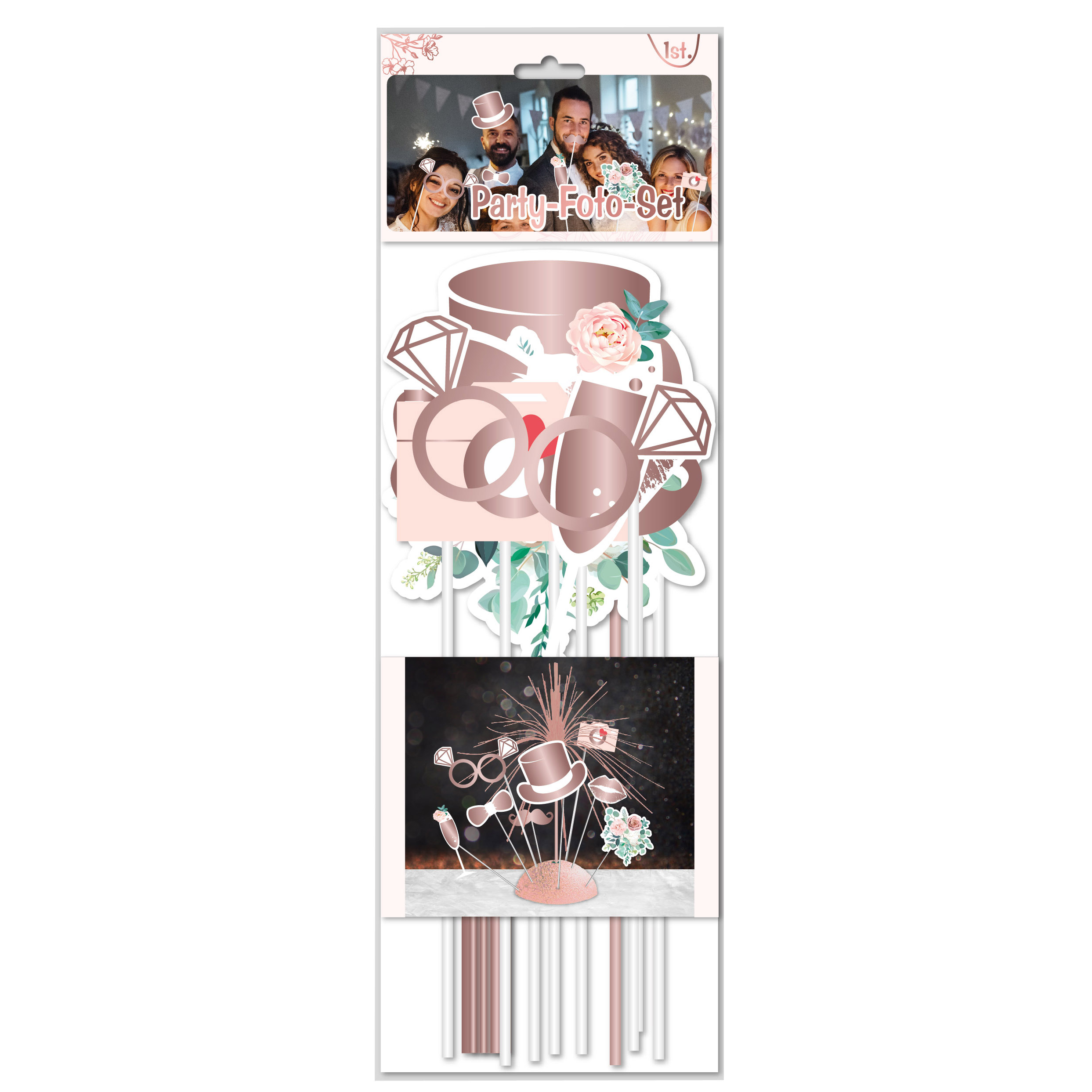 Foto Set "Just Married" rose 12.tlg.