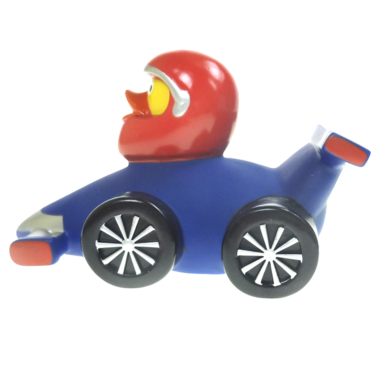 Blaue Rennfahrer Badeente  8cm