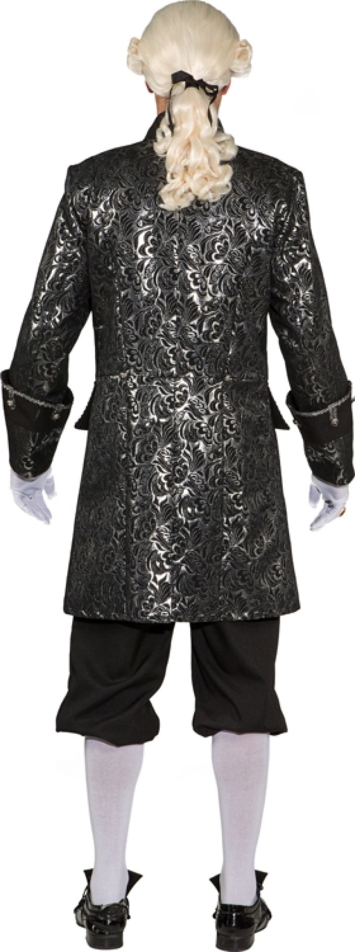 Brokat Jacke schw-silber  Gr. 54/56