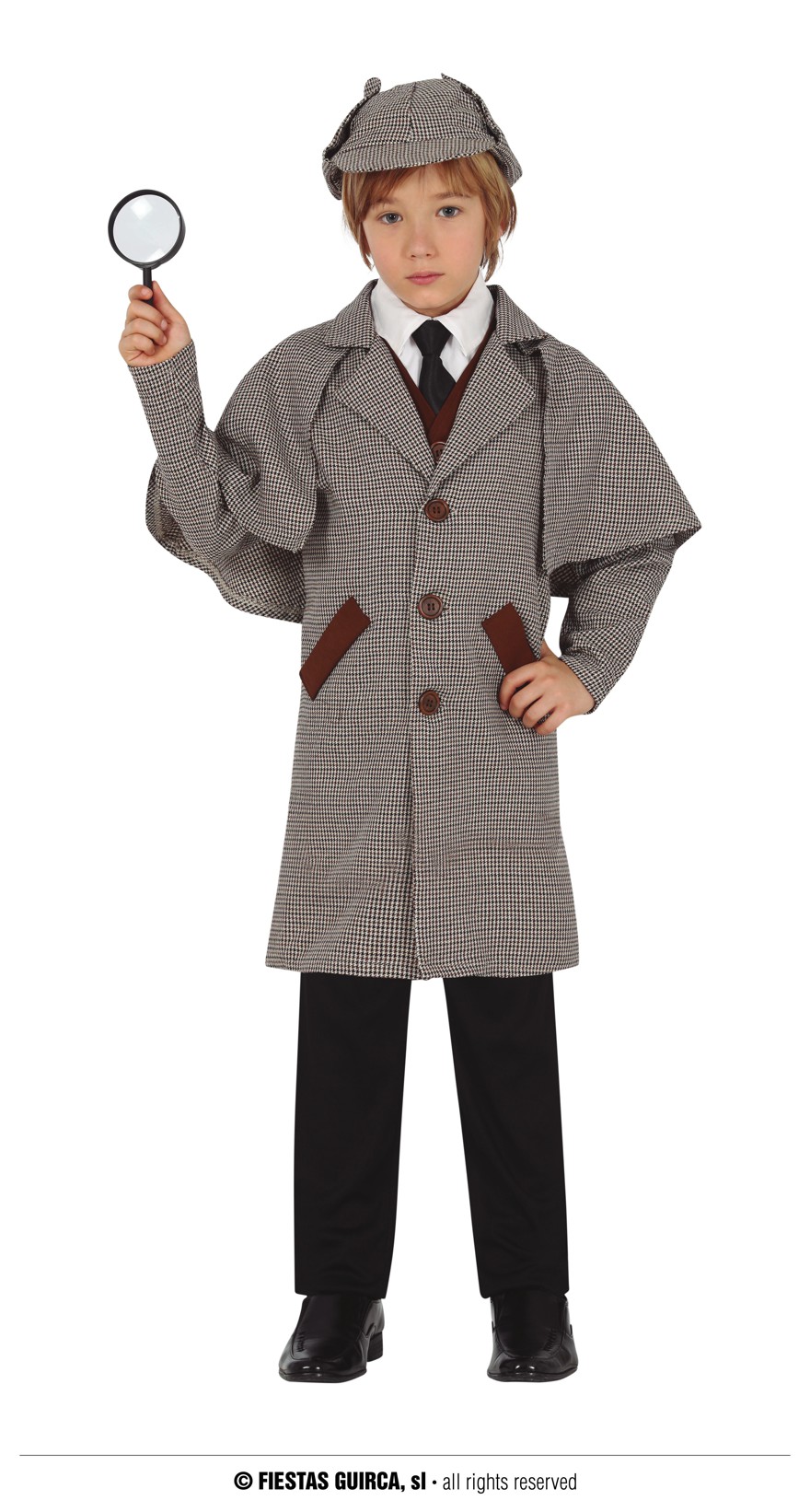 Detektiv Mantel mit Mütze 7-9 J