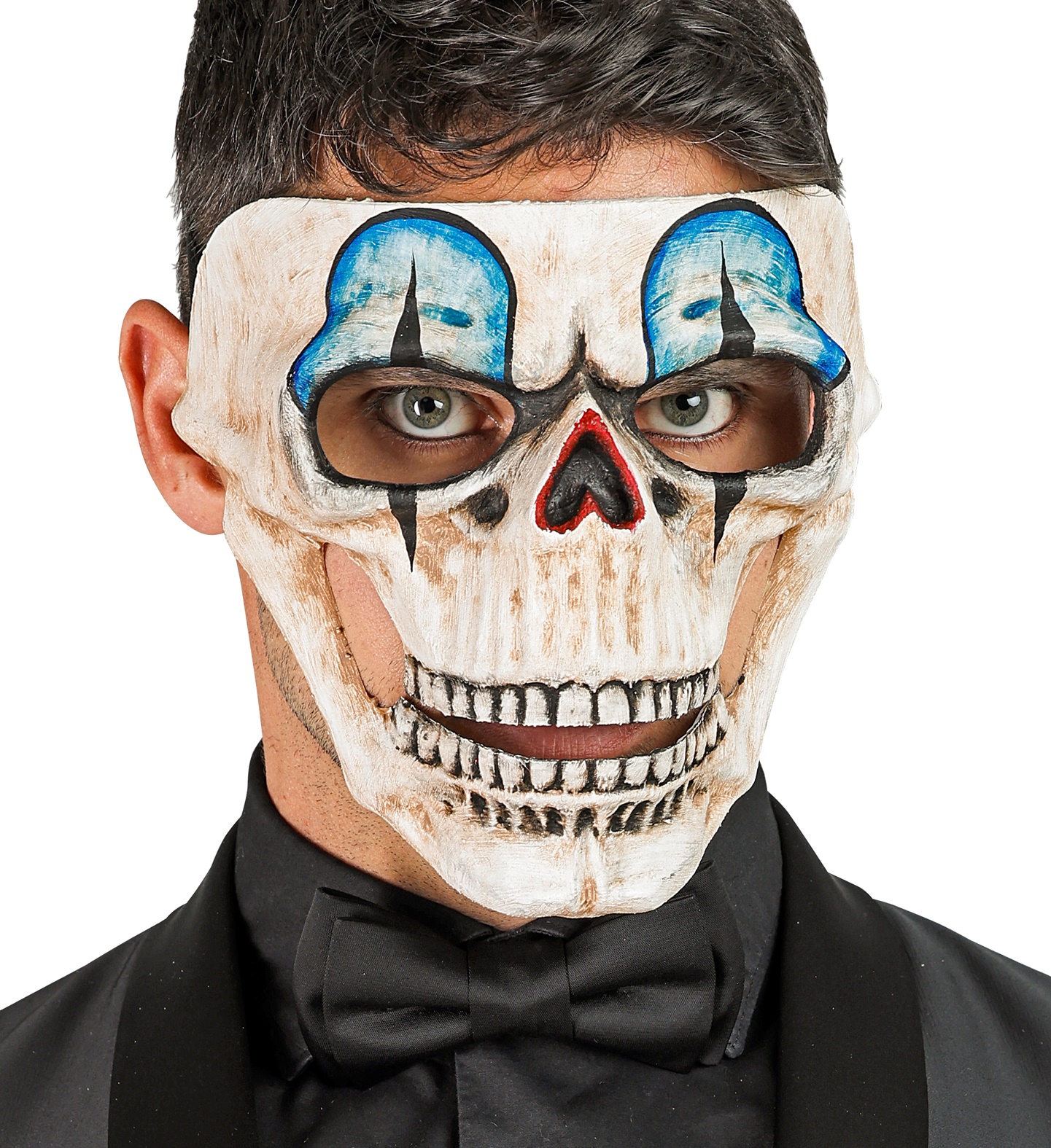 Totenkopf Clown Maske Commedia dell´arte