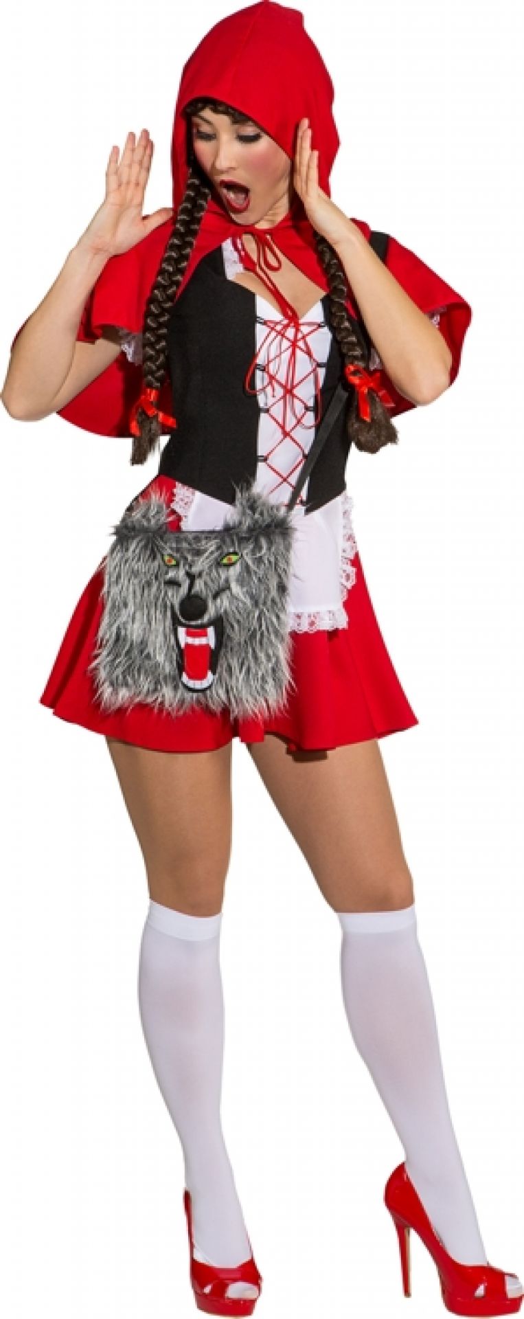 Rotkäppchen  Kleid m.Cape  Gr. 38