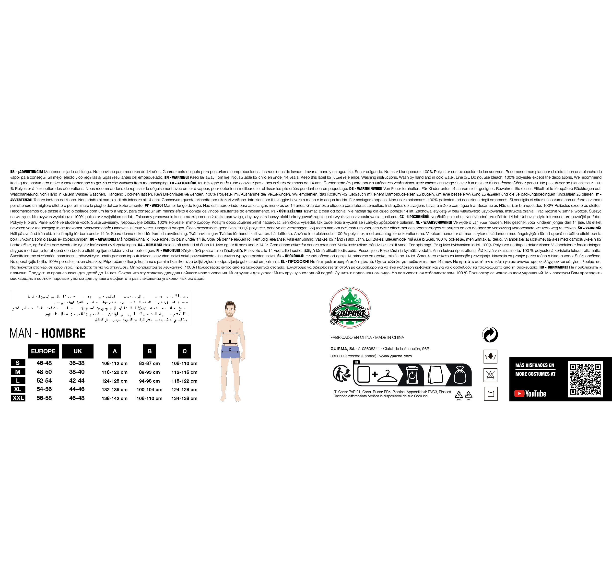 Schwarzer Kurzhaar Plüsch Overall 54-56   XL