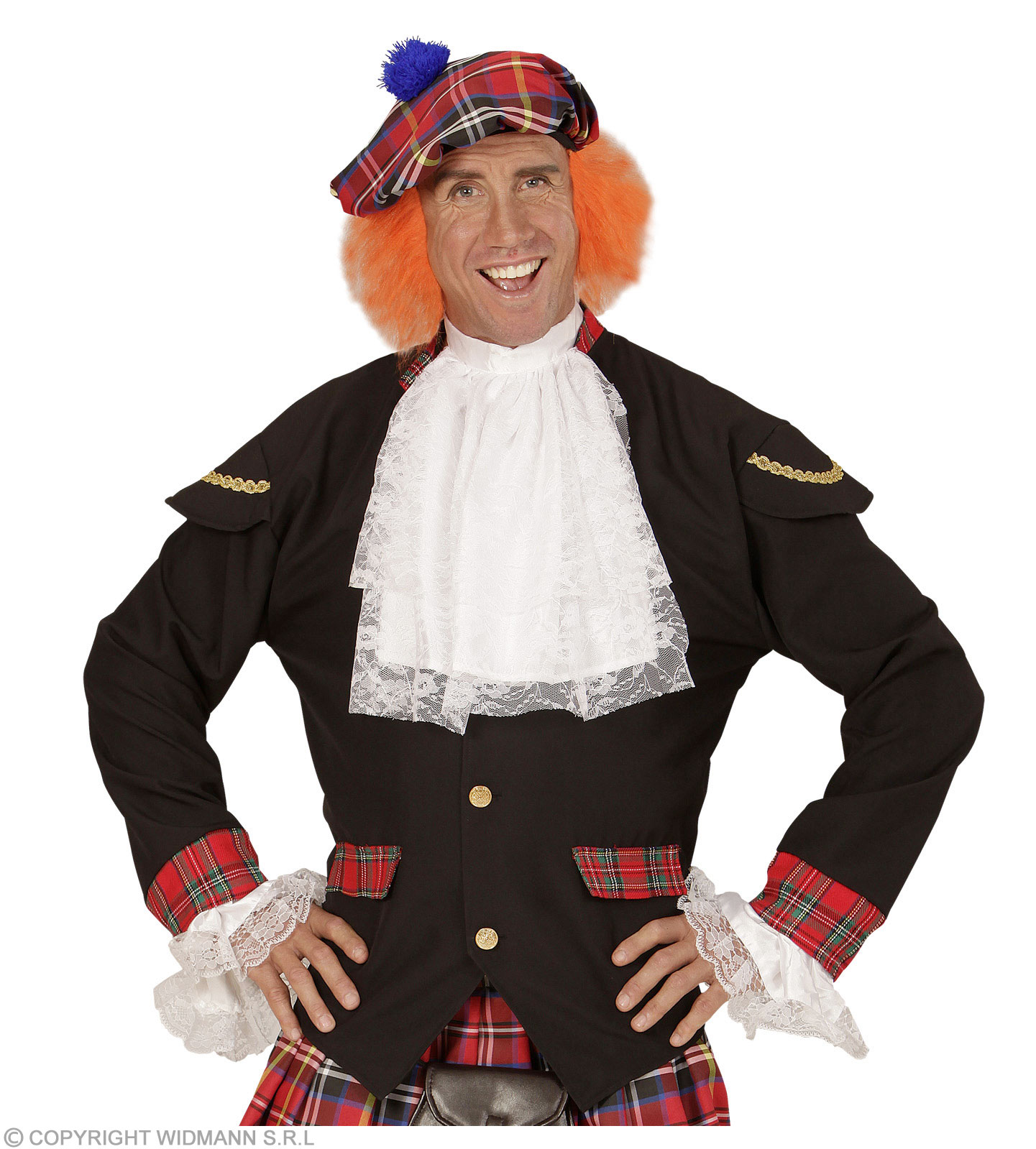 Spitzen Jabot weiß mit Manschetten