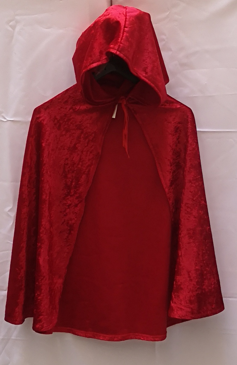 Rotkäppchen Umhang velour  f. Erwachsene