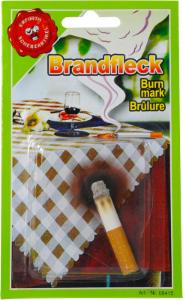 Brandfleck mit  Zigarette