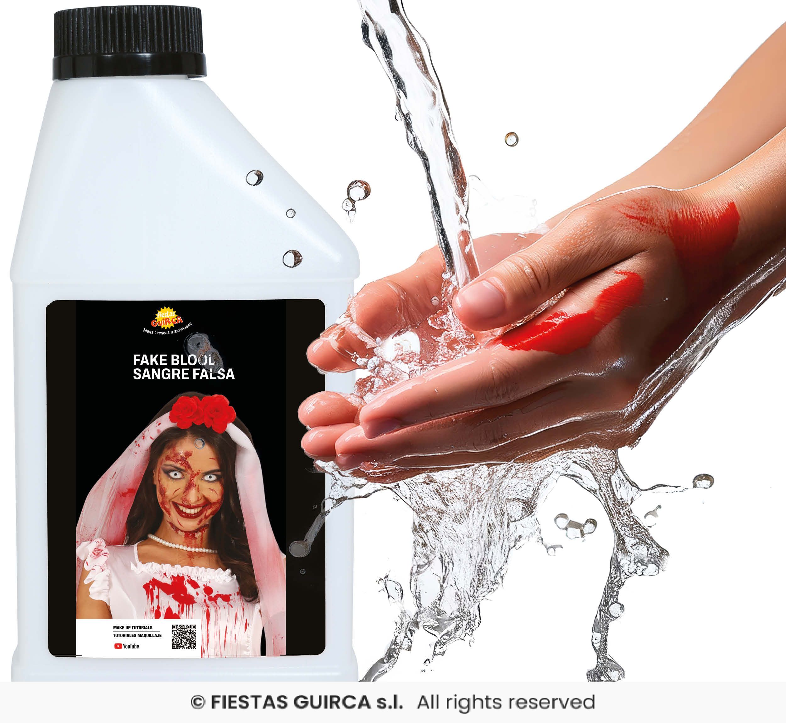 Blut 1Liter Flasche  auswaschbar