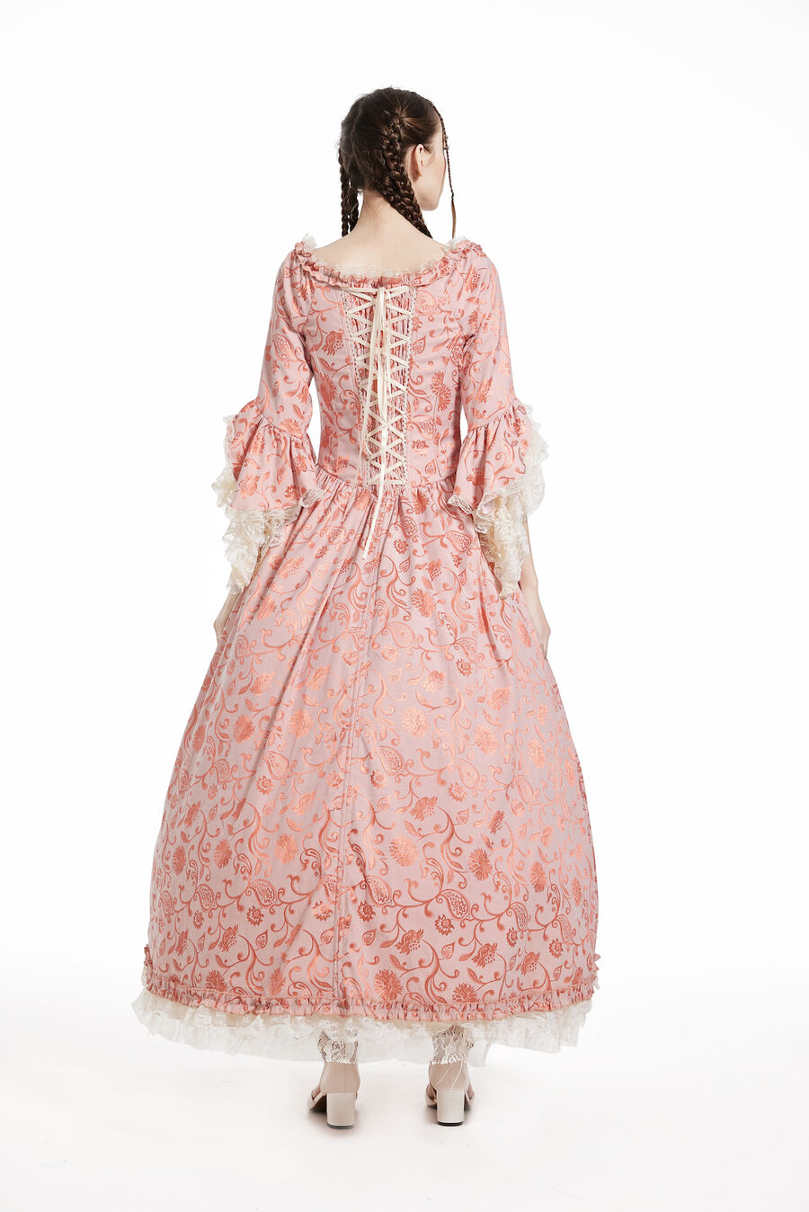 Barock Kleid 2teilig orange  XL  42/44