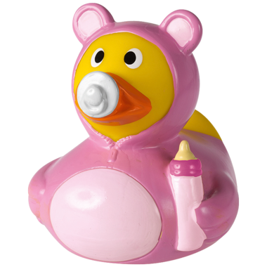 Baby Girl Badeente rosa 8cm