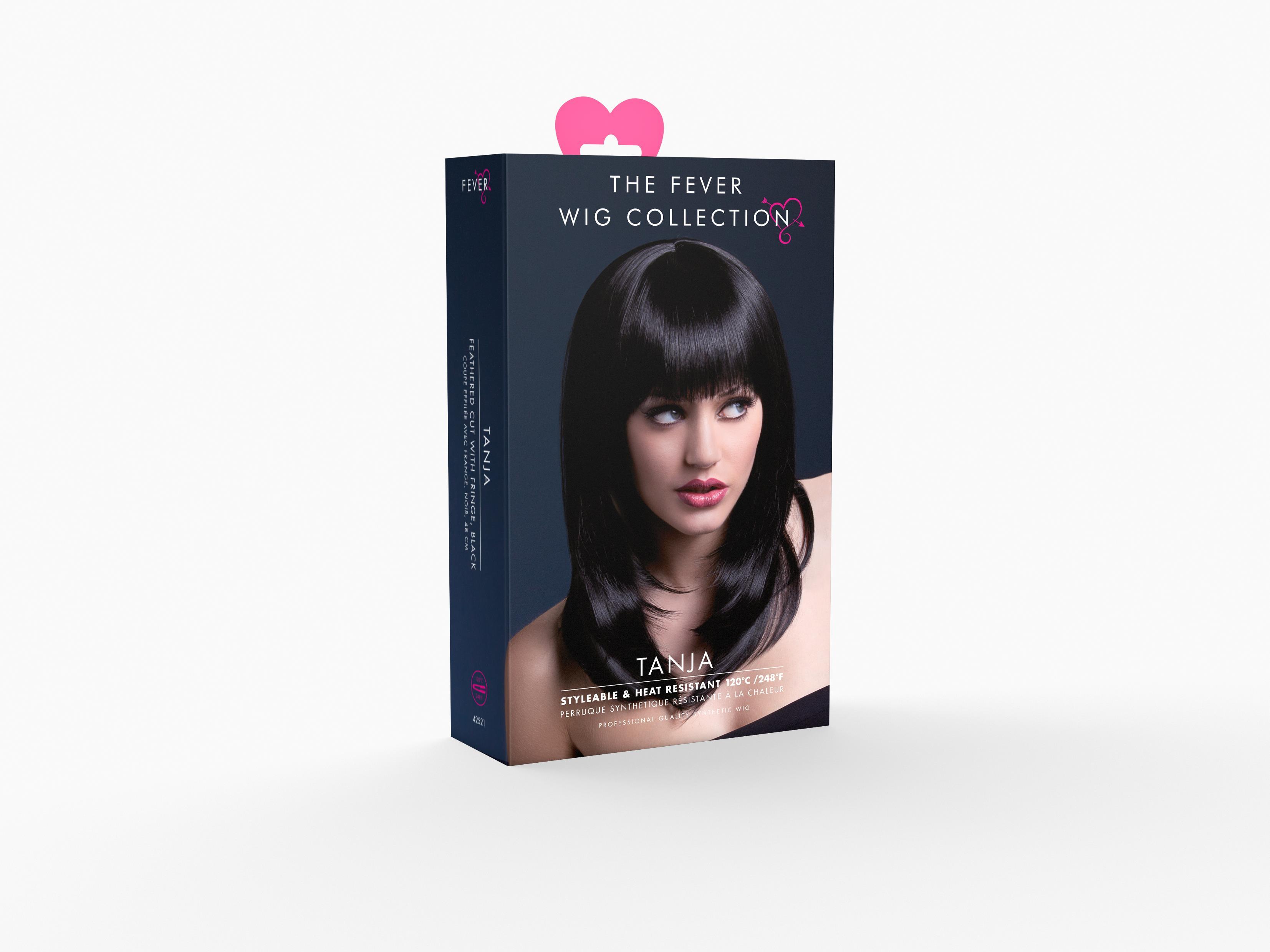 Tanja Langhaar Perücke schwarz Premium Qaulität