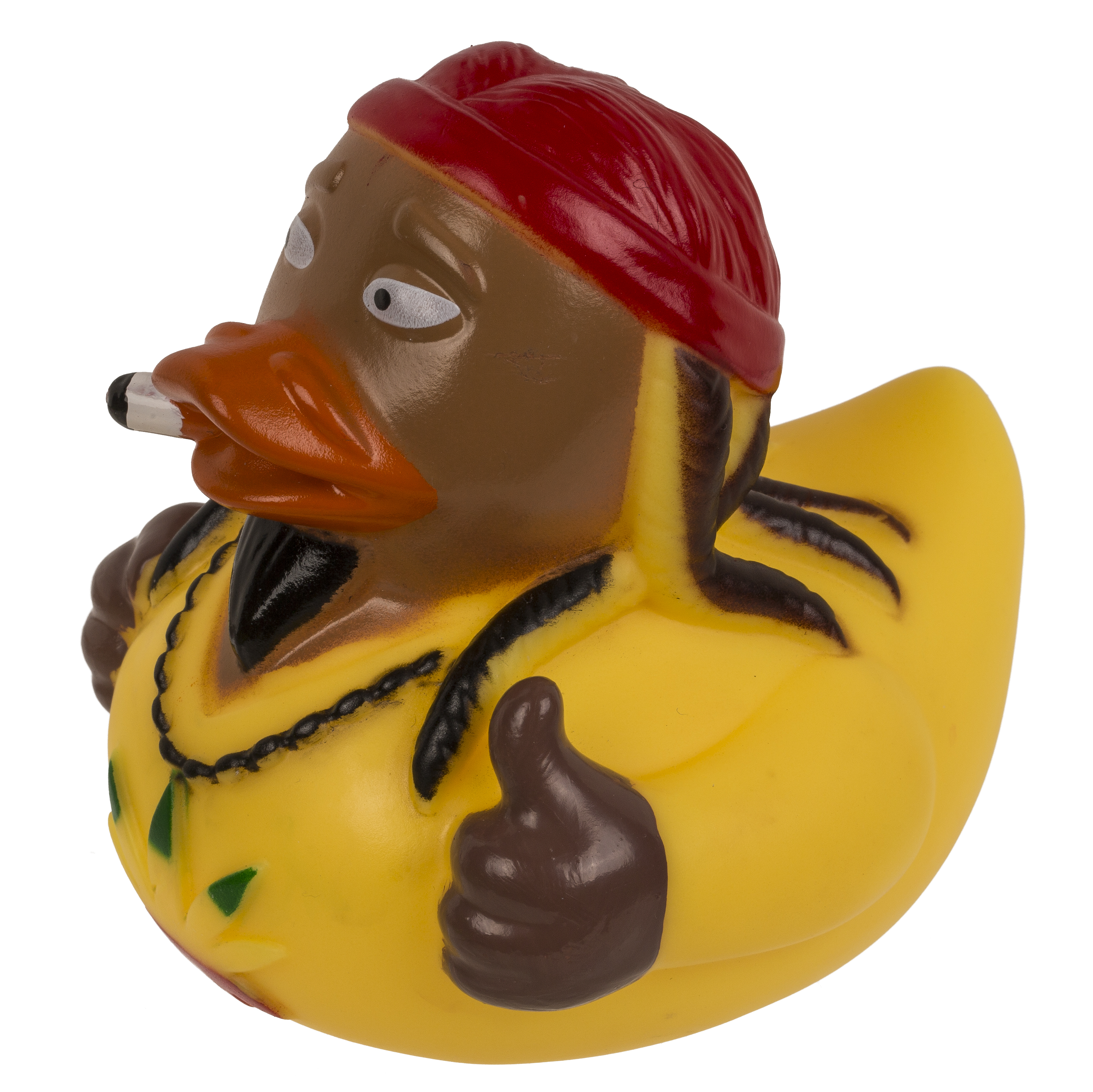 Badeente Rasta ca. 9x8x9cm