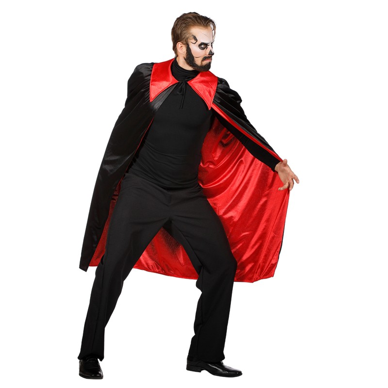 Vampir Umhang L/XL schwarz-rot
