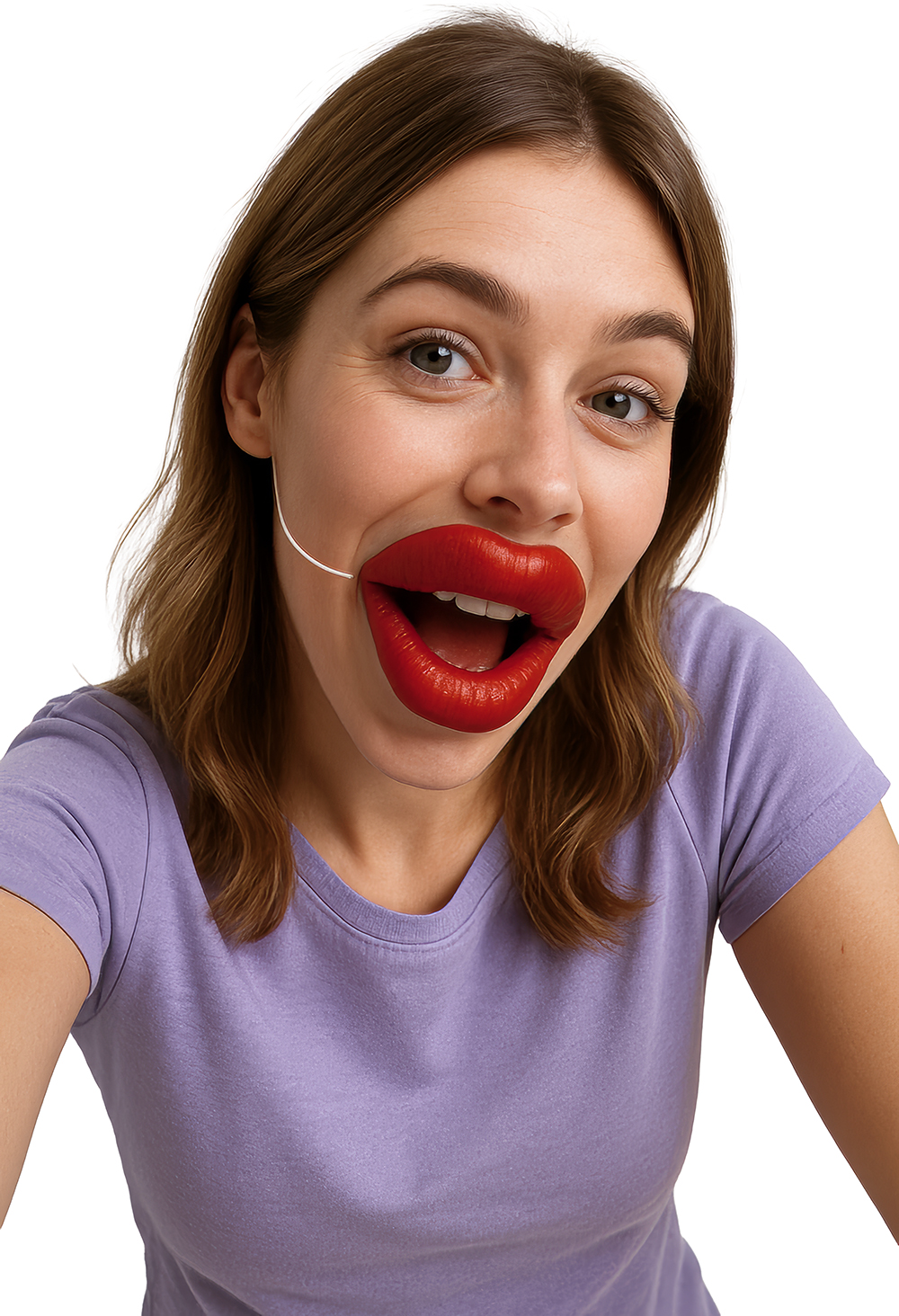 Riesen Lippen 10x5,5cm mit Gummiband