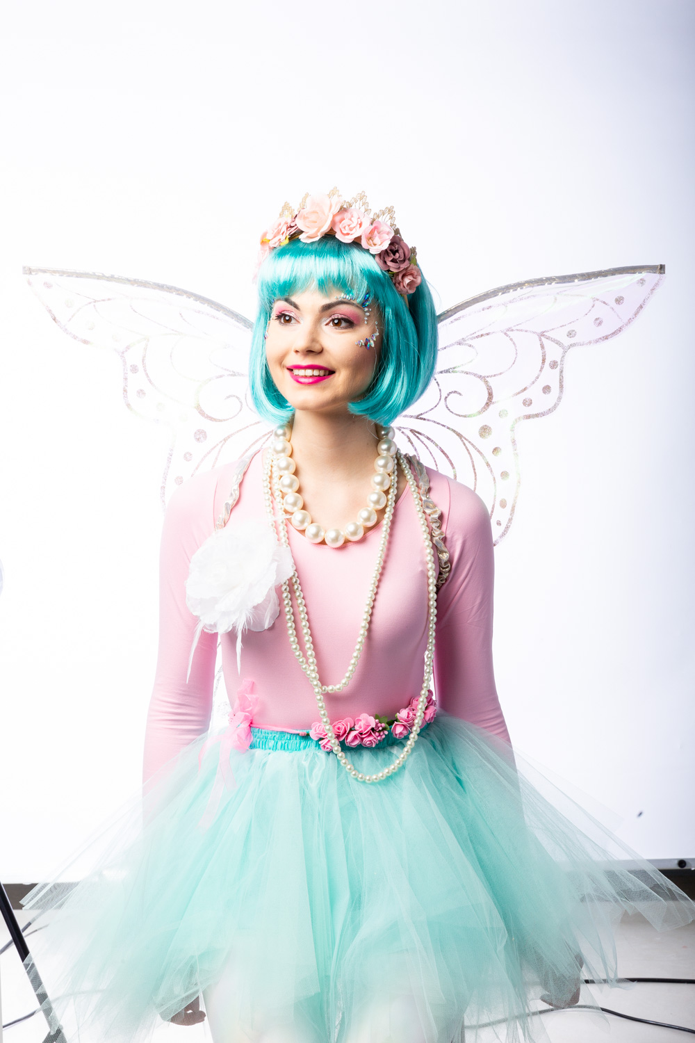 Elegante rosa Feen Flügel