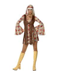 60er Jahre Groovy Kleid  LARGE  braun/beige