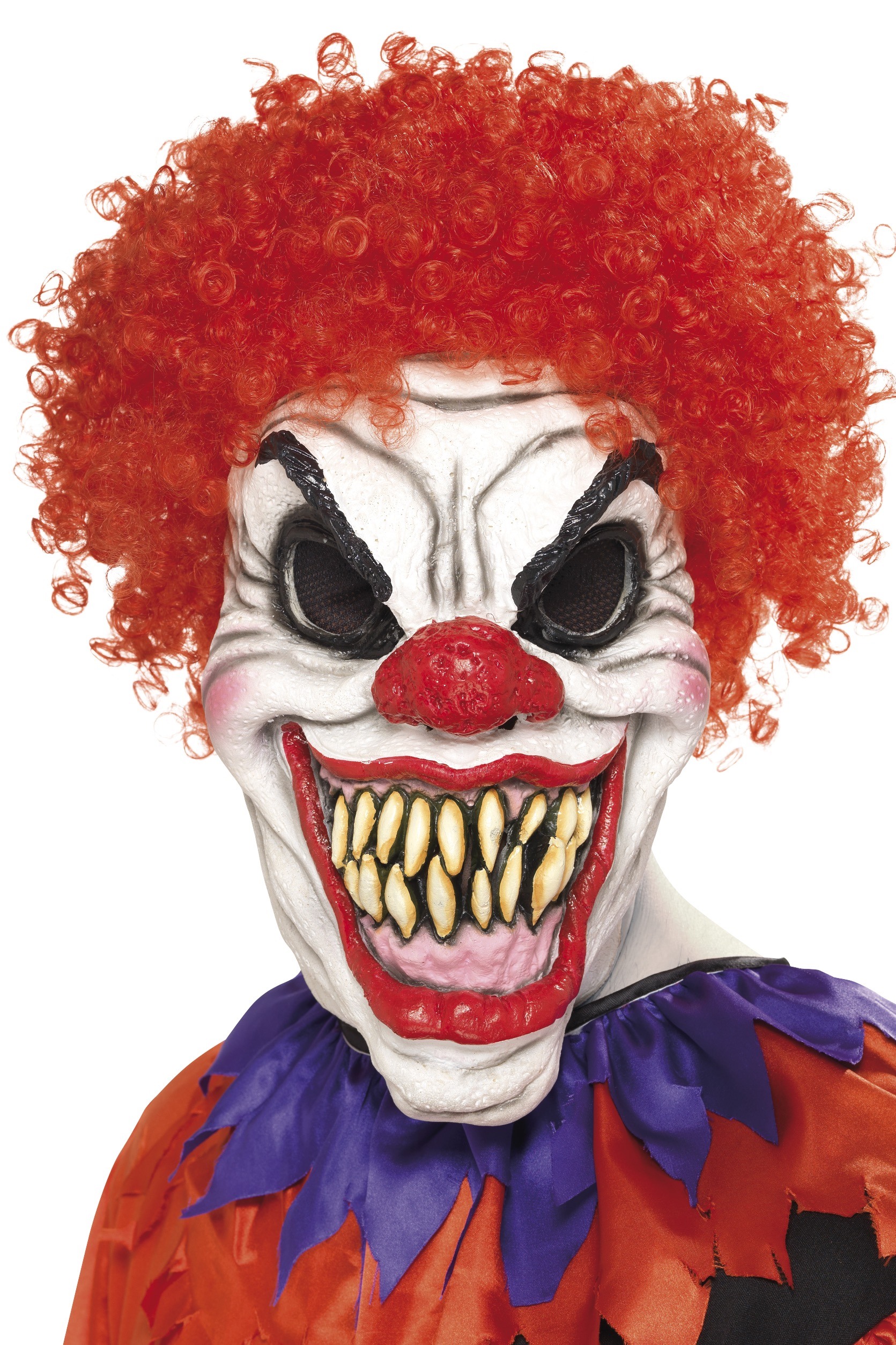 Scary Clown Maske  aus foam-latex Material mit Haar  *)