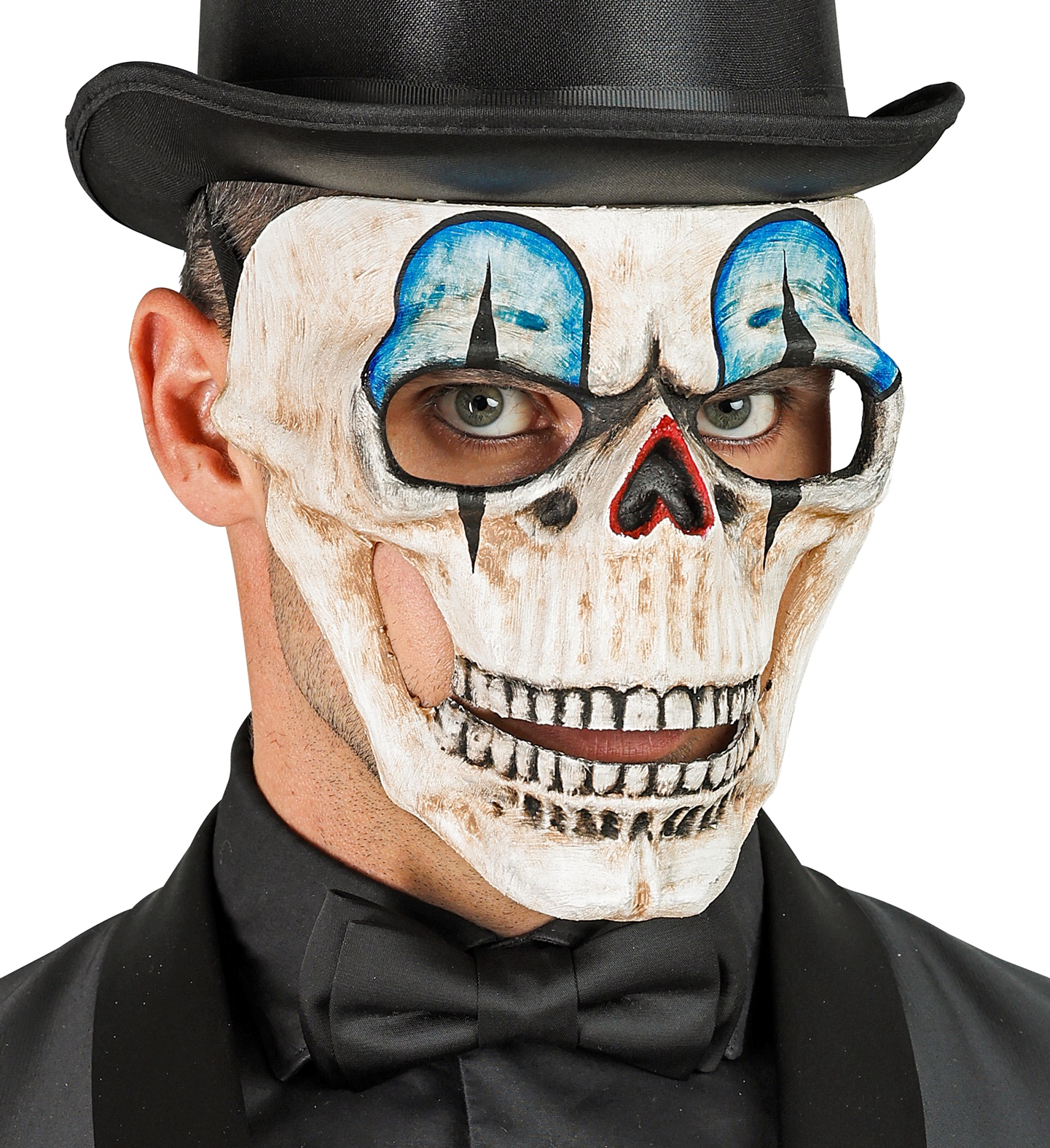 Totenkopf Clown Maske Commedia dell´arte