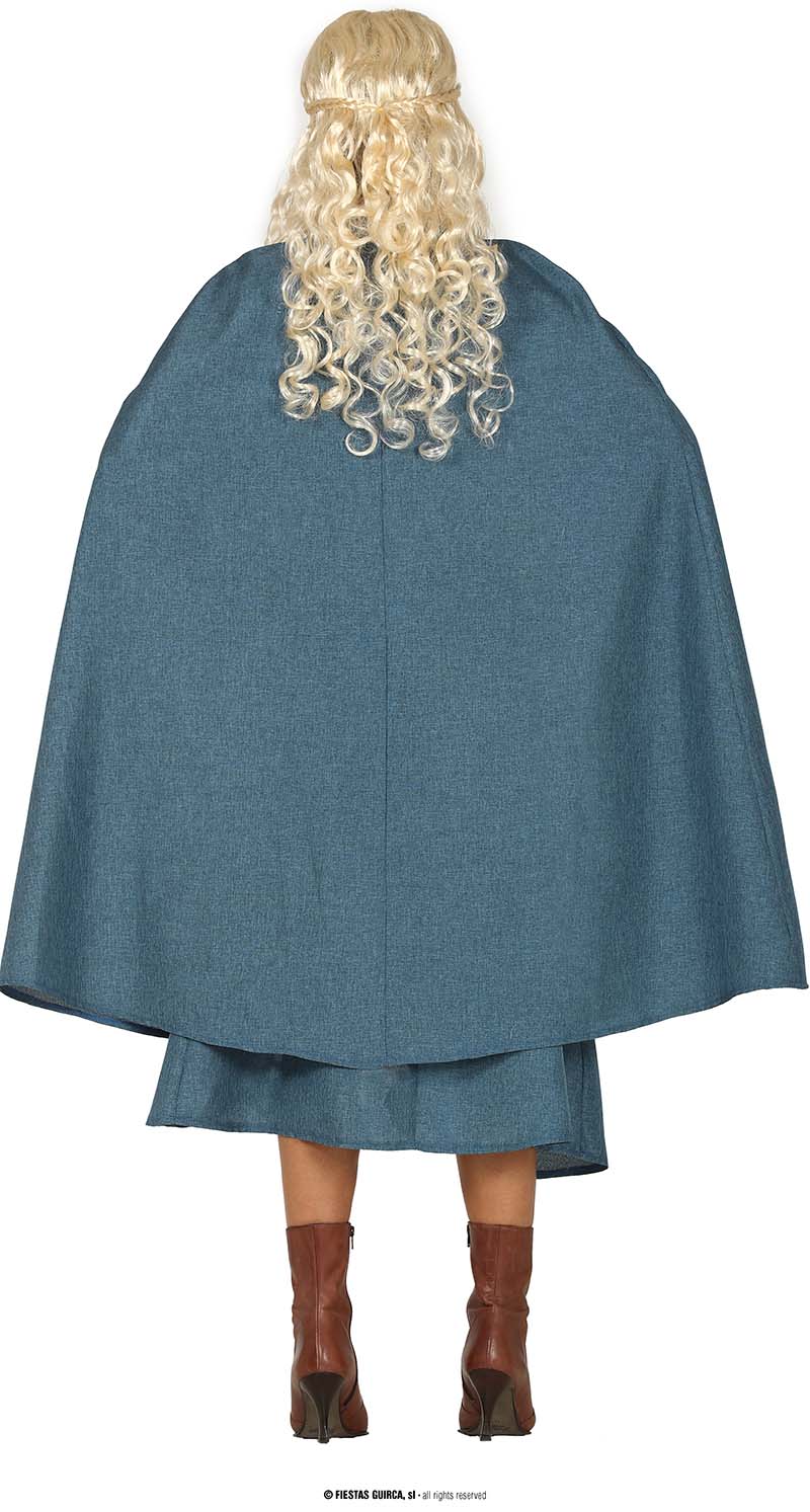 Drachen Königin 42/44  L  graues Kleid m.Umhang