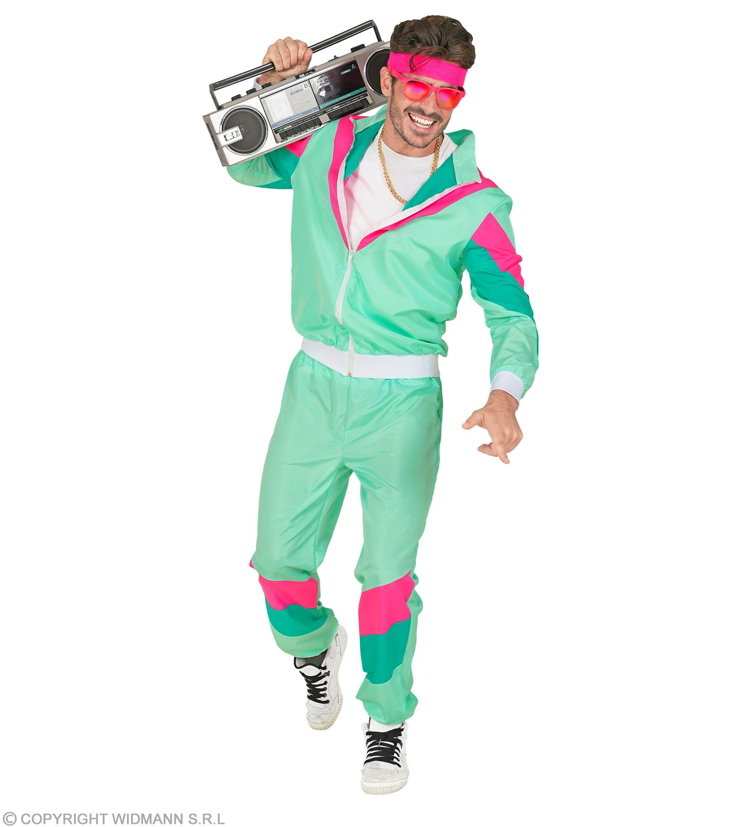 80er Jahre grün Traningsanzug X-LARGE für Damen und Herren