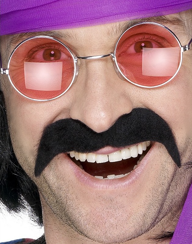 70er Jahre Bart schwarz