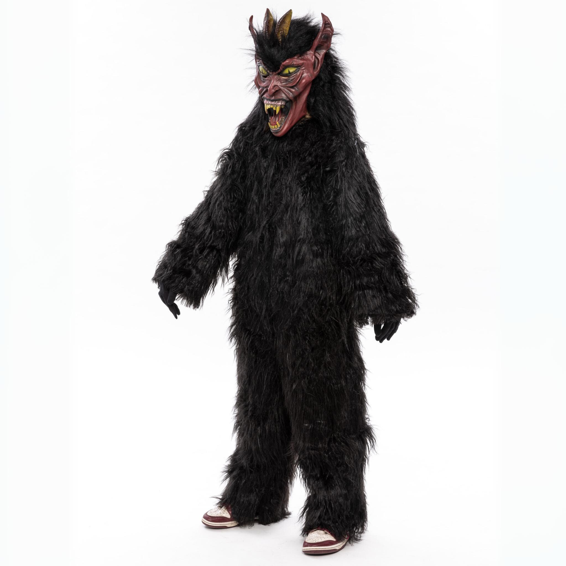 Krampus SET Overall Größe 164 schwarz mit Maske