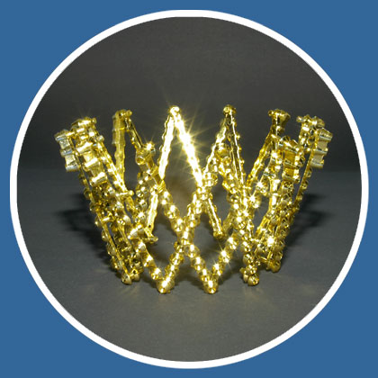 goldene Krone aus Kunststoff mit verstellbarer Größe