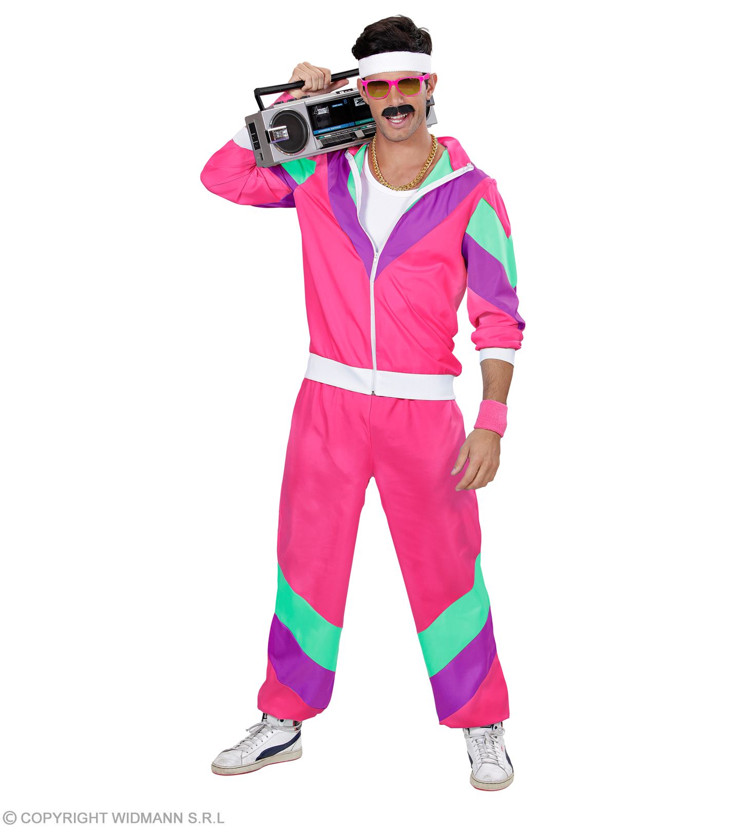 80er Jahre pink Traningsanzug X-LARGE für Damen und Herren