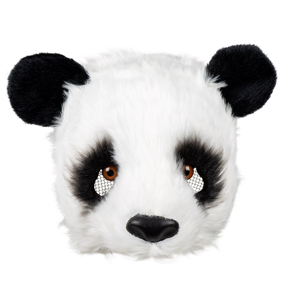 PANDA BÄR Maske Plüsch Halbmaske