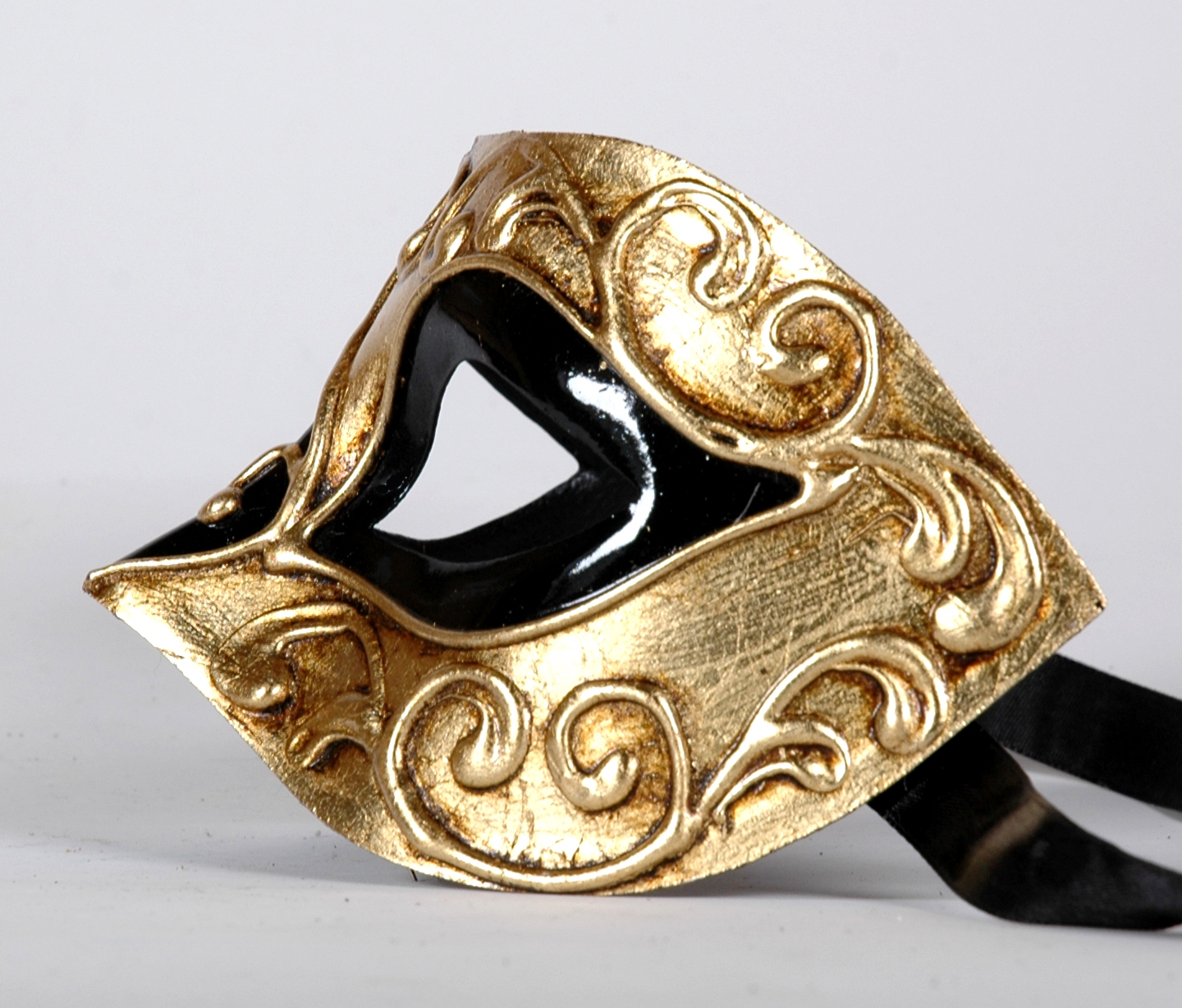 Venezianische Maske Columbine Musica gold-schwarz