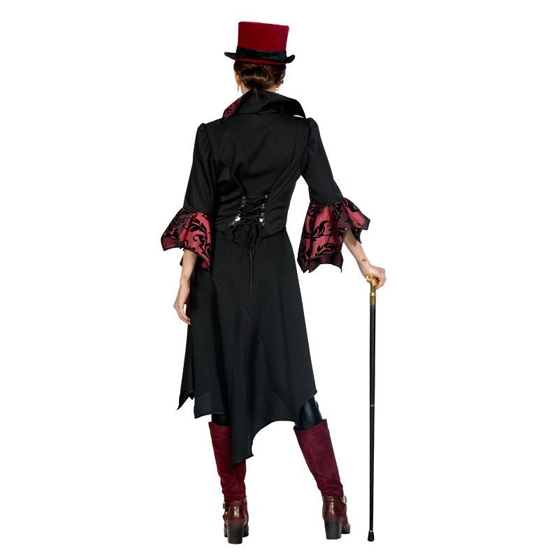 Damen Vampier Jacke 38 schw.-rot