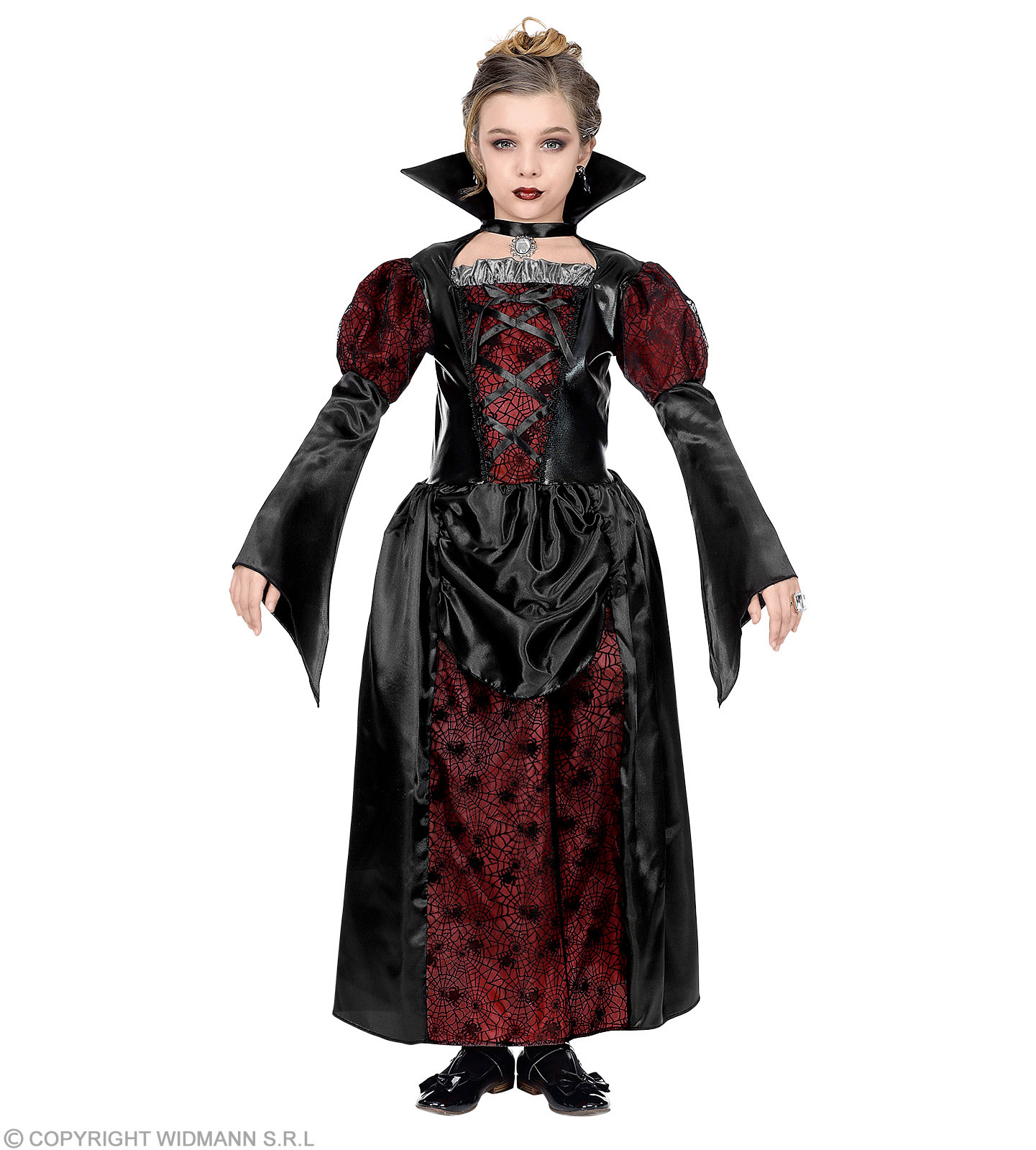 Vampir Prinzessin Gr. 128 weinrot-schwarz