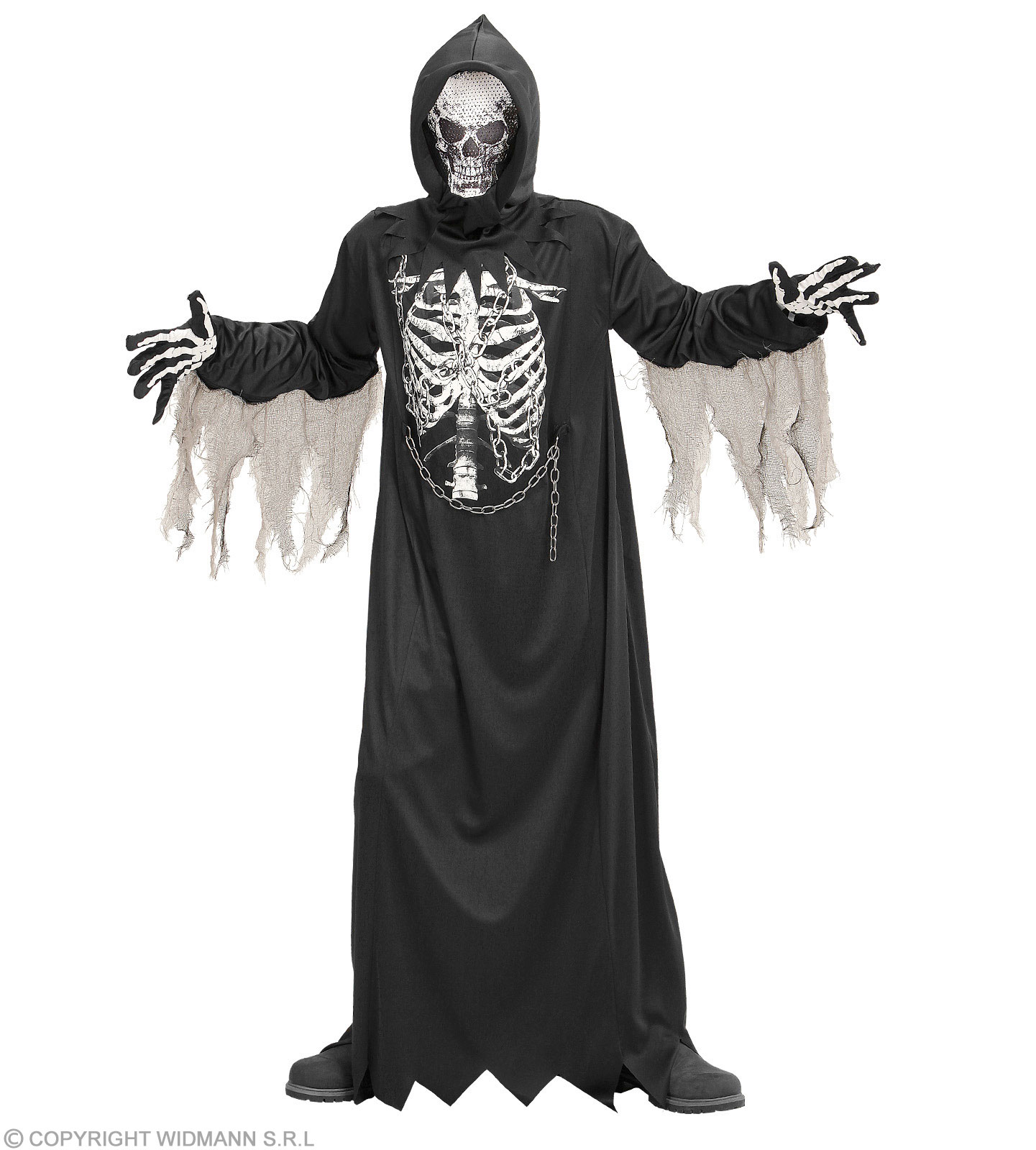 Sensenmann 116 Robe m.Kette Kapuzenmaske