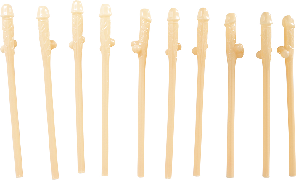 10 Stück Penis Strohhalme ca.19,5cm