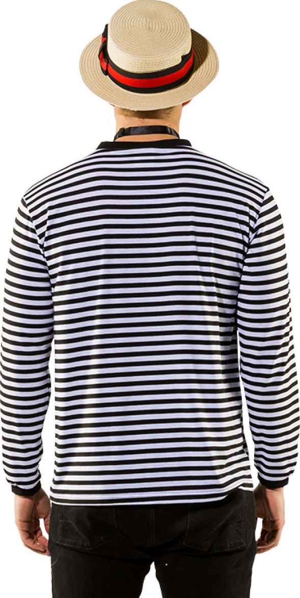 Ringelpulli schwarz-weiß  LARGE