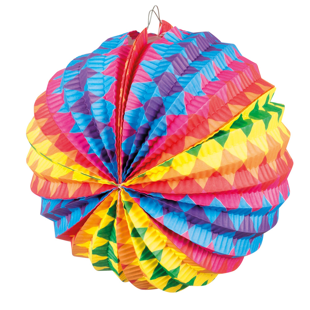 4er Set bunte Lampions Durchmeser ca.22cm