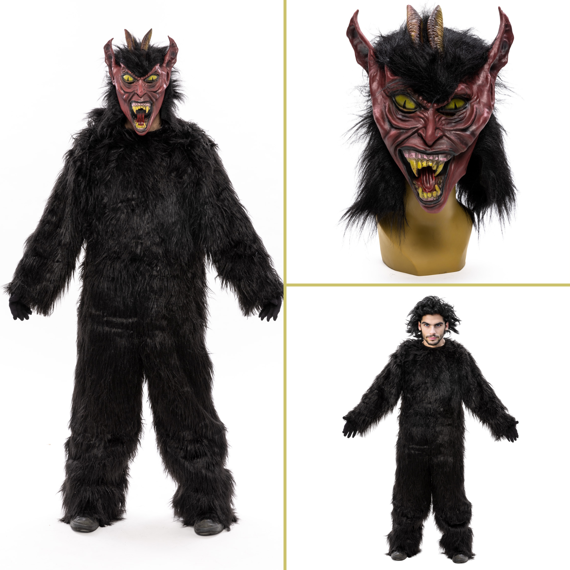 Krampus SET Overall  X-LARGE mit Maske