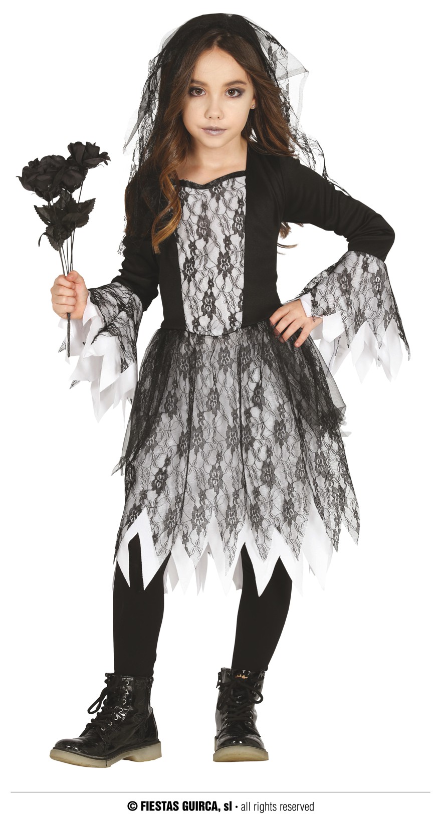 Geist Kleid  schw-grau Girl  10-12 J