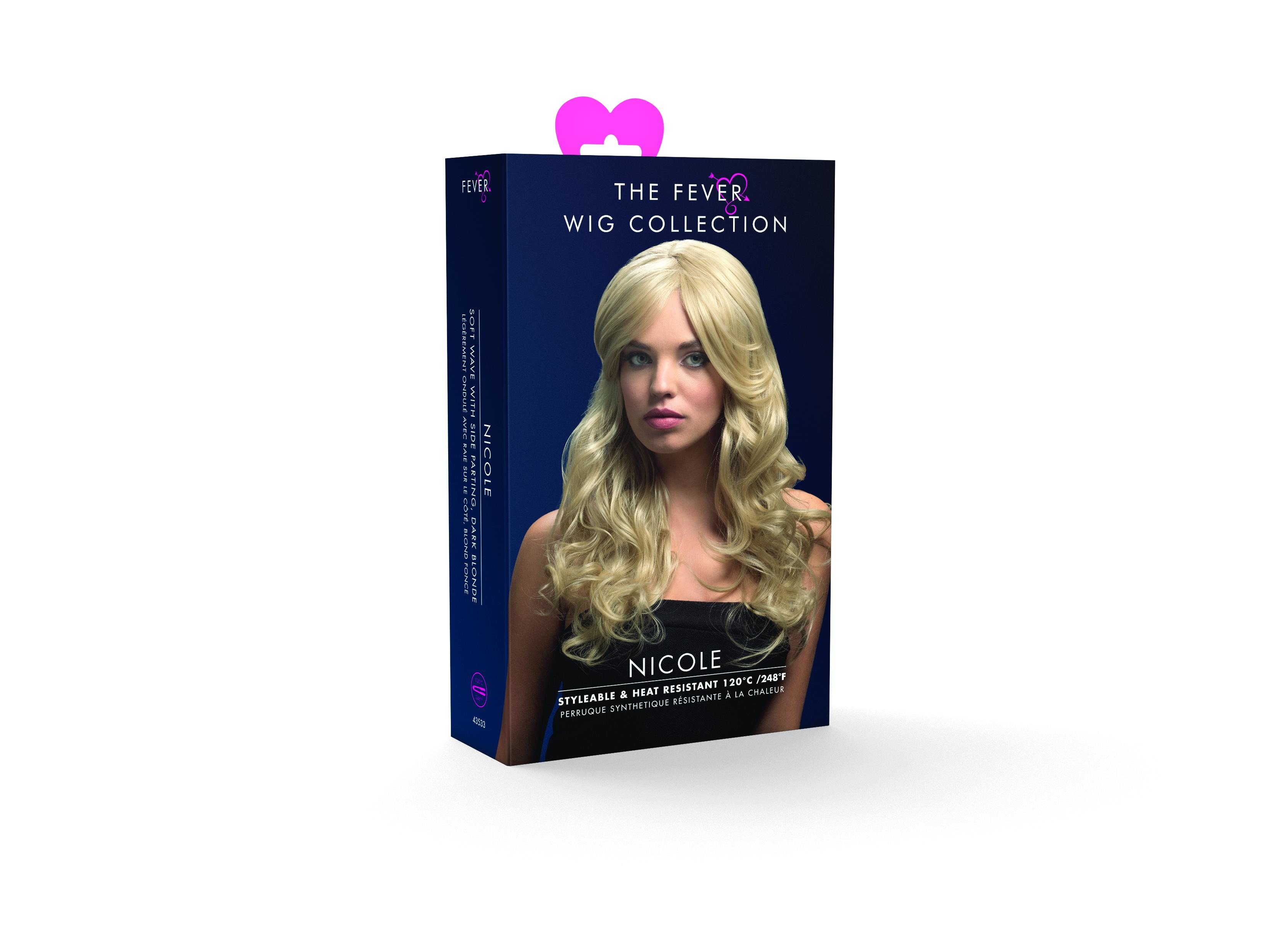 Nicole dunkel blonde Perücke Premium Qualität