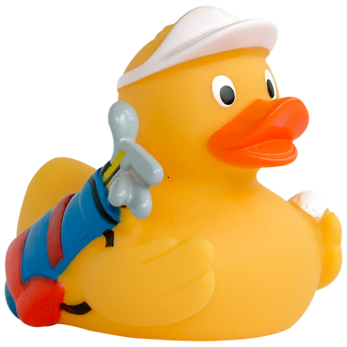 Golfer Badeente 8cm